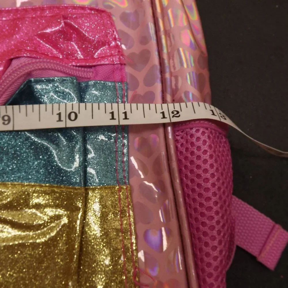 Wonder Nation Backpack Pink Glitter Rainbow Kids
